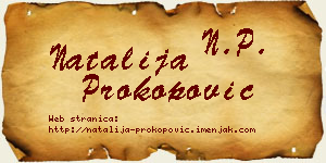 Natalija Prokopović vizit kartica